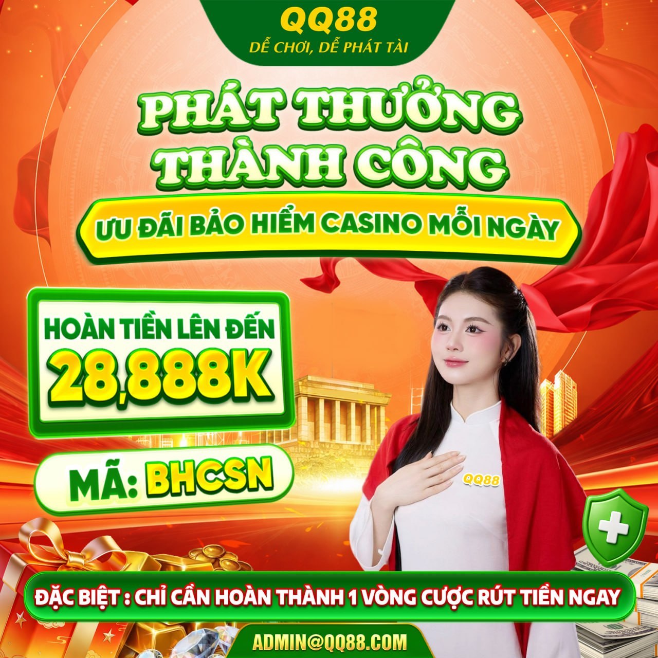 Phát thưởng ưu đãi Casino QQ88